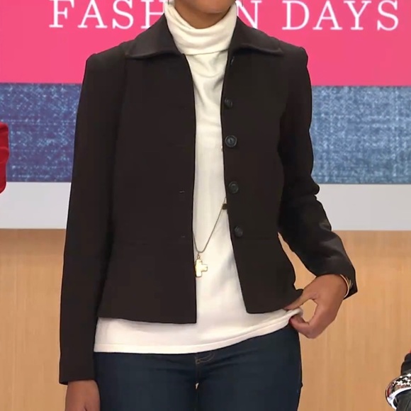 Linea By Louis Dell'Olio Button Up Long Sleeve Jacket, NWT 28W Black A257280 - Picture 9 of 11